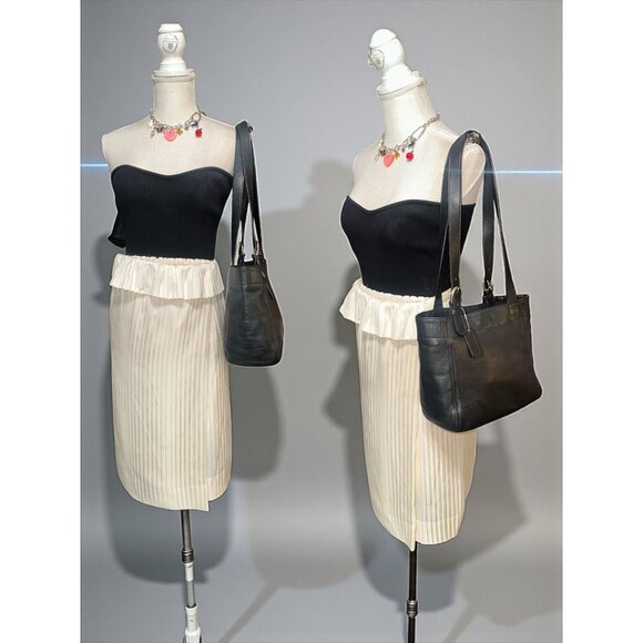 VTG Coach Waverly Soho Buckle Tote 4157 Black Leather Silver 90s Domin Republic - Picture 2 of 8